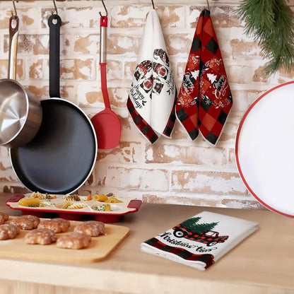 3pcs Christmas themed kitchen towels