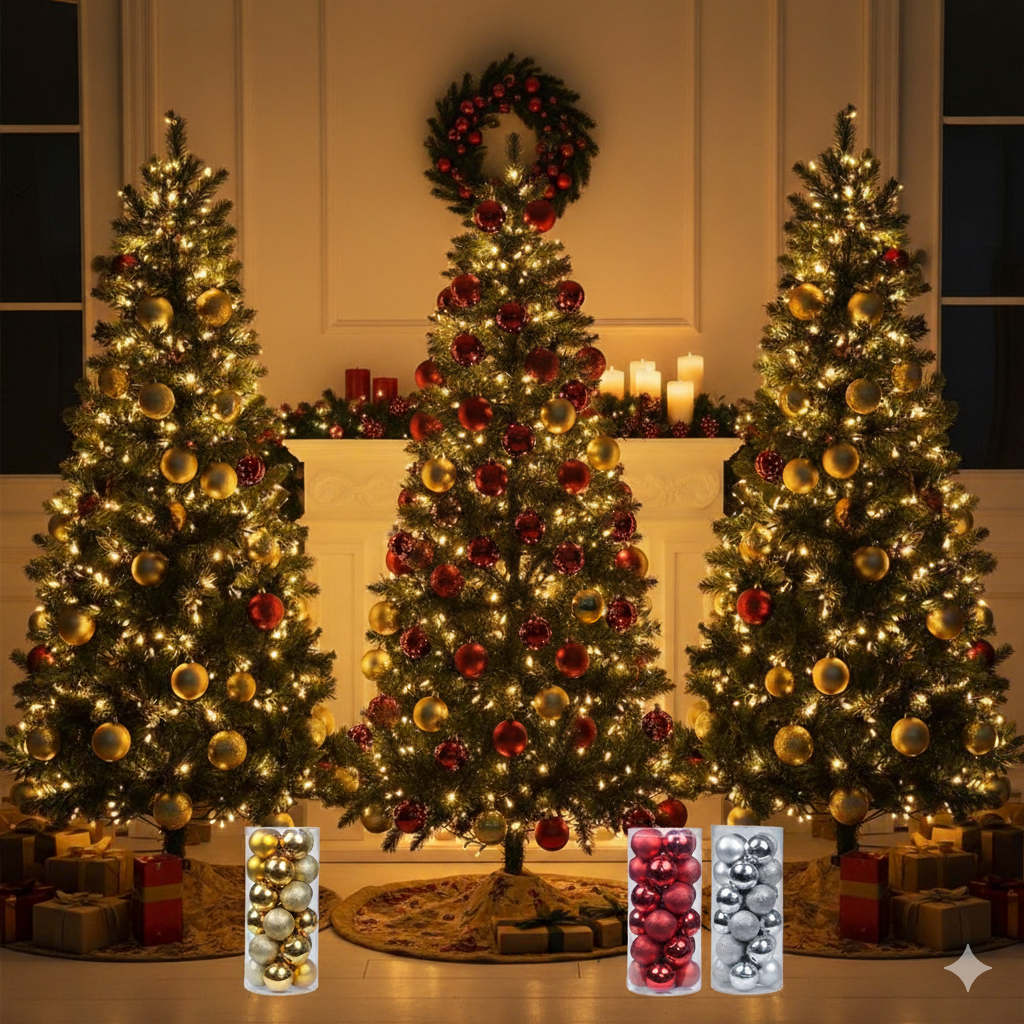 24Pc Christmas Balls