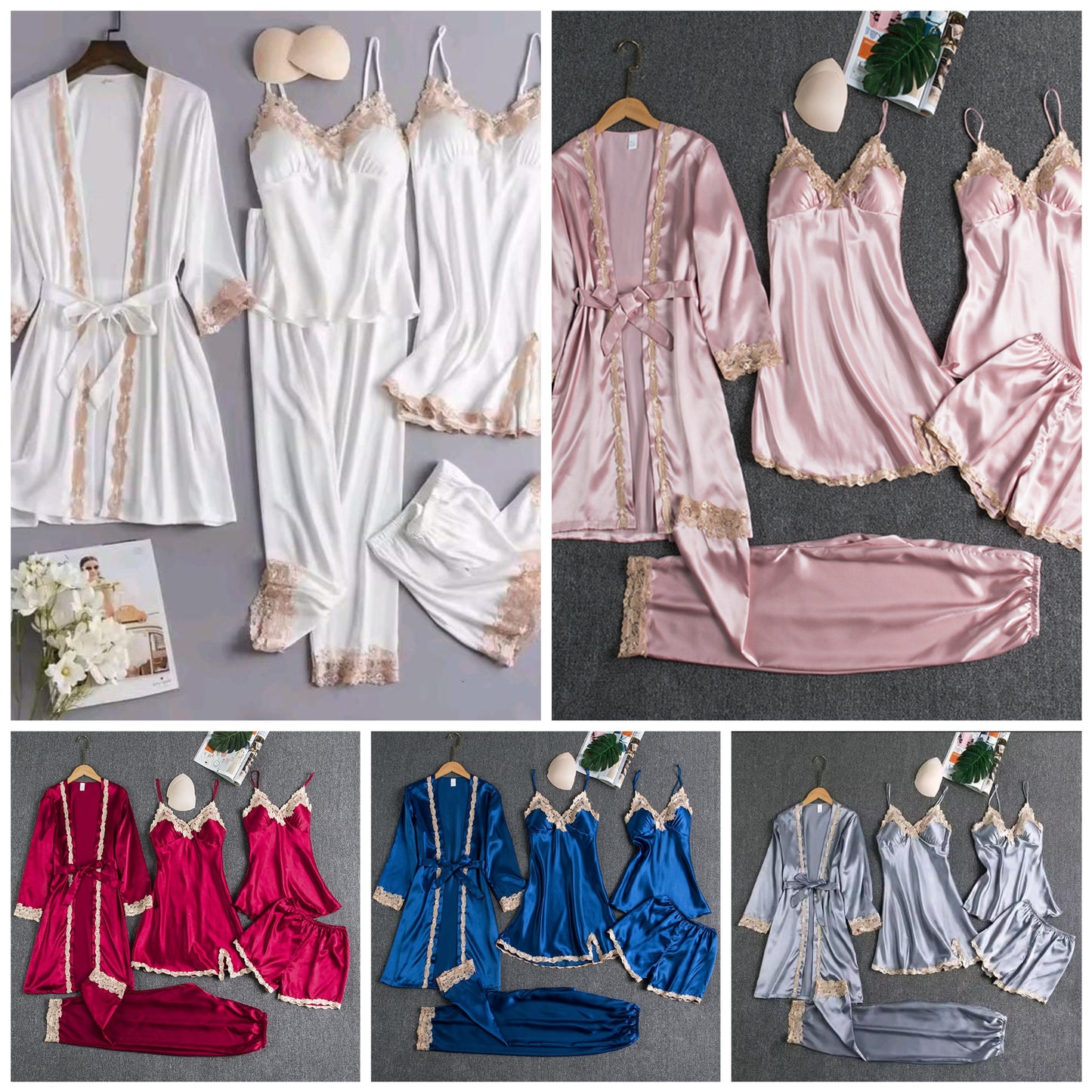5pc Ladies pajamas nighties