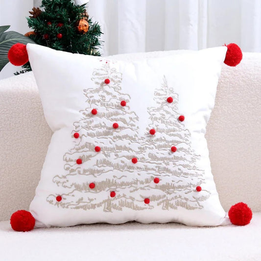 Christmas tree cushion cover