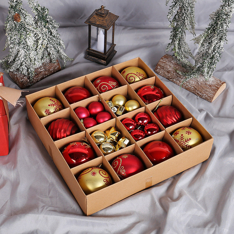 44 assorted red and gold Christmas ball ornaments