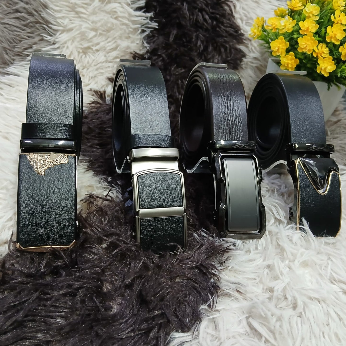 Men's leather belts