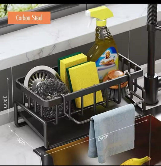 Sink caddy detergent storage rack