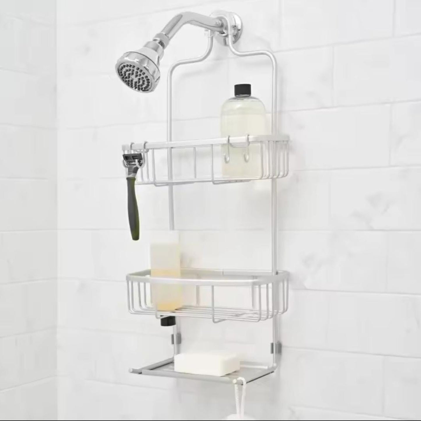 Aluminum Over the Shower Head Caddy