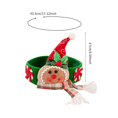 Festive Cookie Man Curtain Tiebacks Holiday Decor -Pair