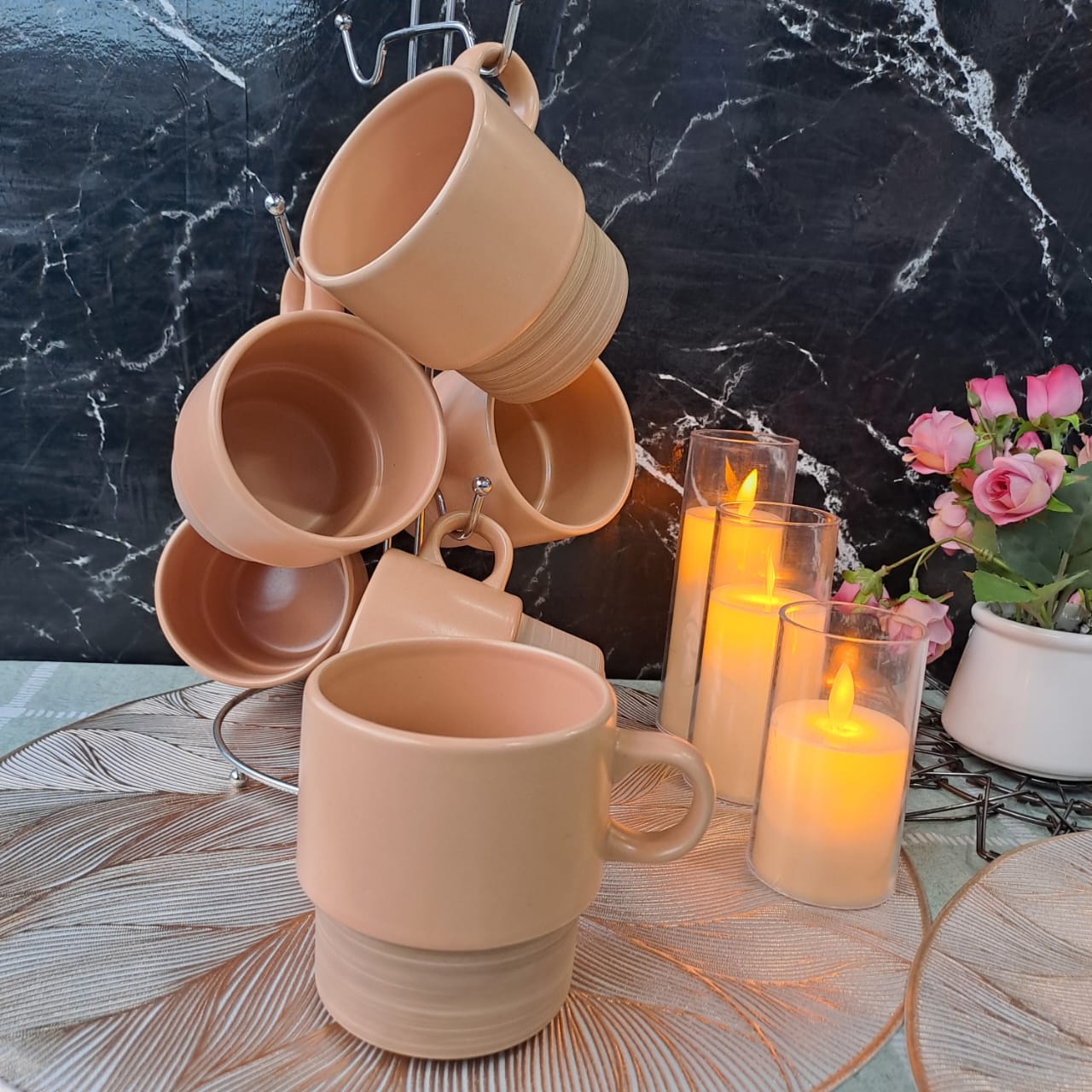 6pc Modern cup set