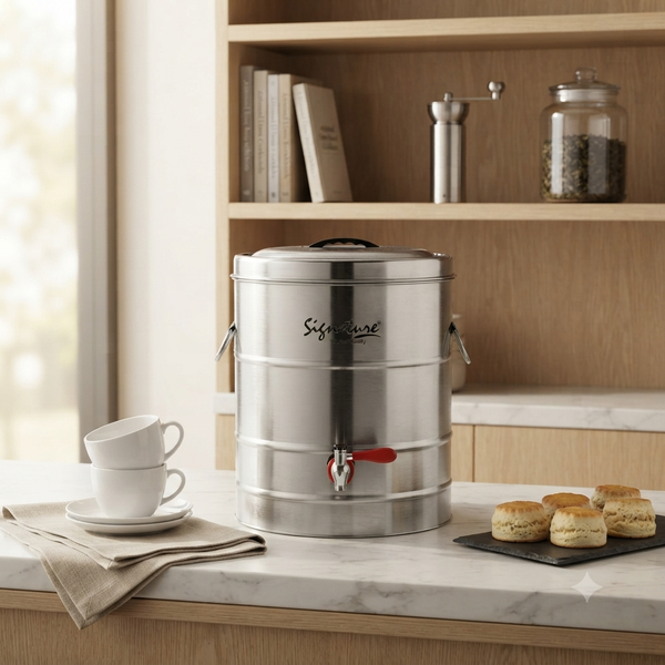 Double Wall Insulated Stainless Steel Tea Urn, 10 Litres
