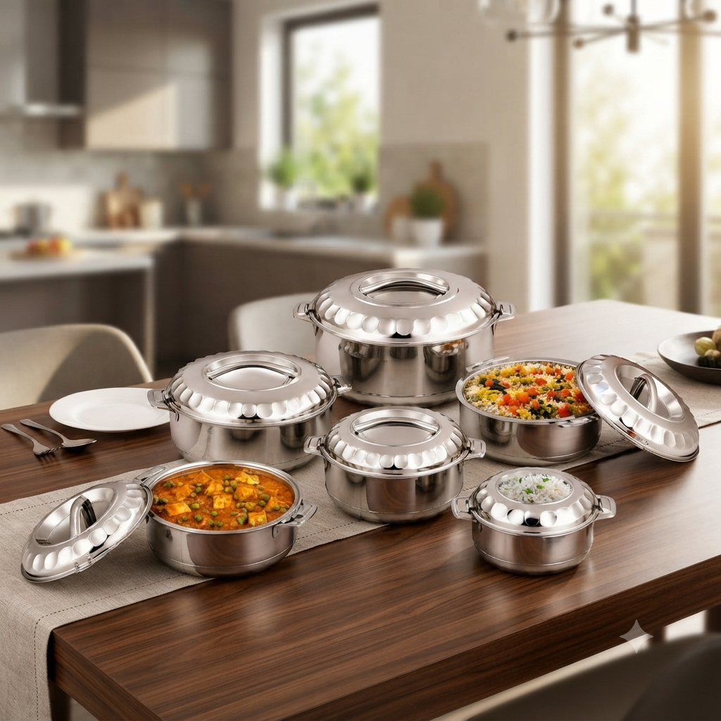 6Pc Stainless Steel Food Warmers