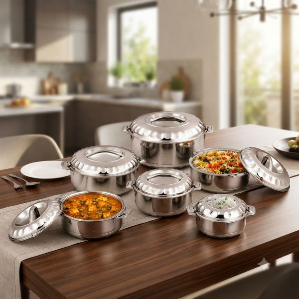 6 Pcs Stainless Steel Hotpot Set Jowel