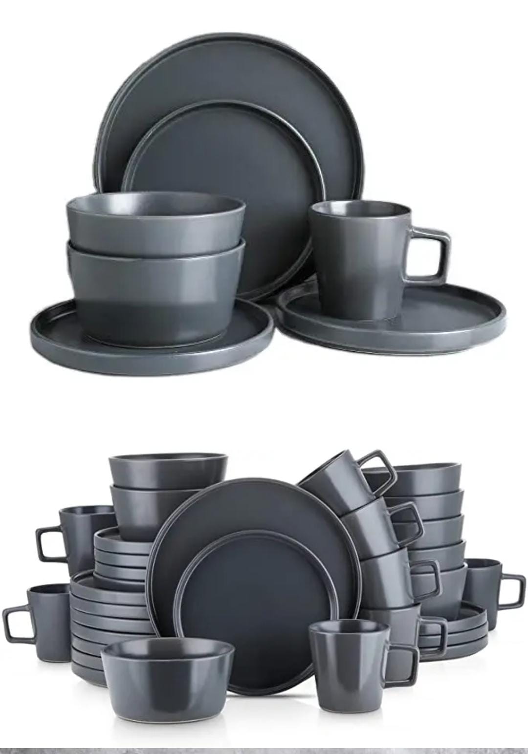 32Pc Matte Porcelain Dinner Set
