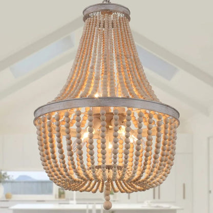 Beaded Waterfall Chandelier Light With Bulb