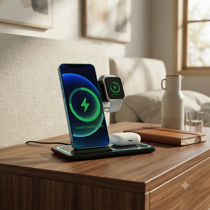 3 In1 15W Foldable Wireless Charger
