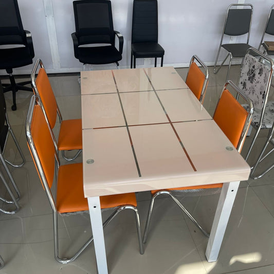 5 In 1 Orange Dining Set