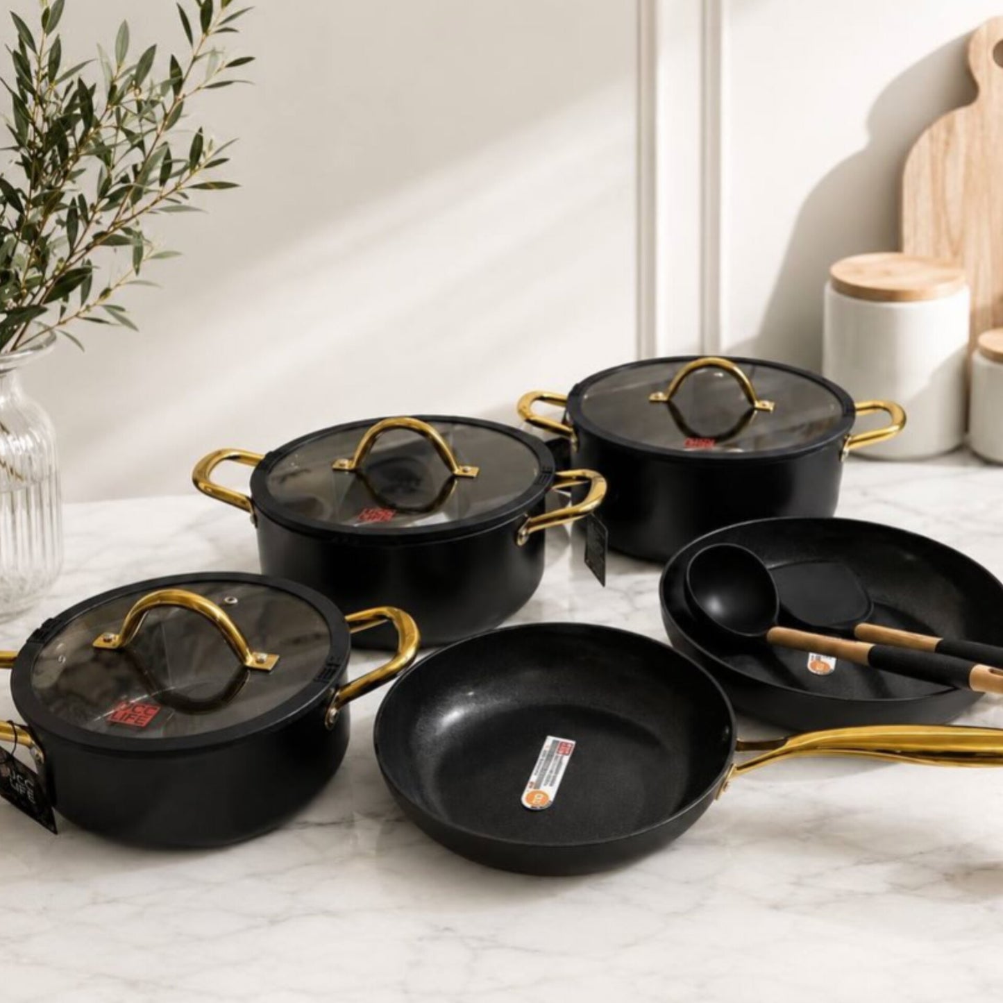 11Pcs Ceramic Cookware Set