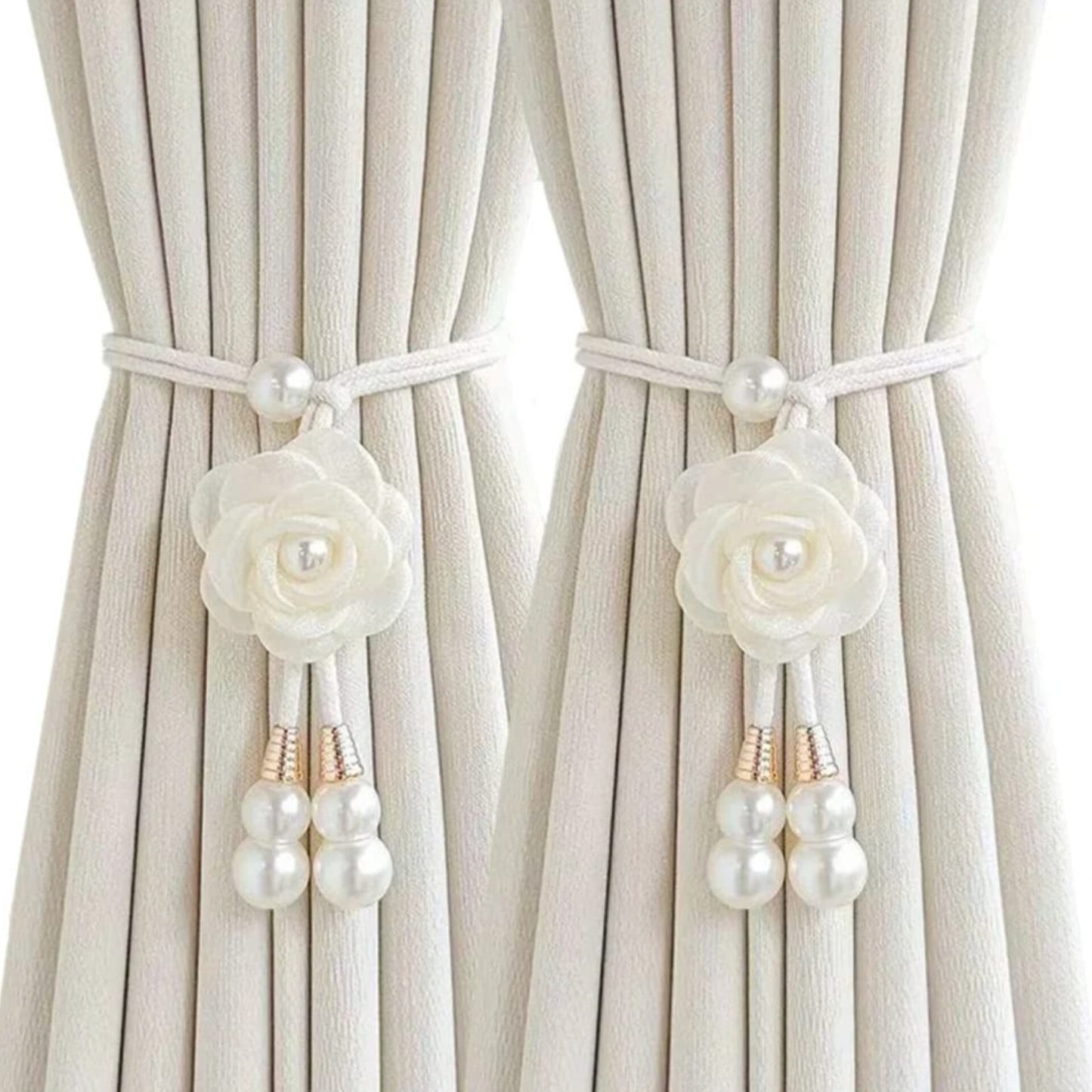 2Pcs Floral Decorative Curtain Tieback