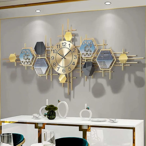 Abstract Metallic Wall Clock