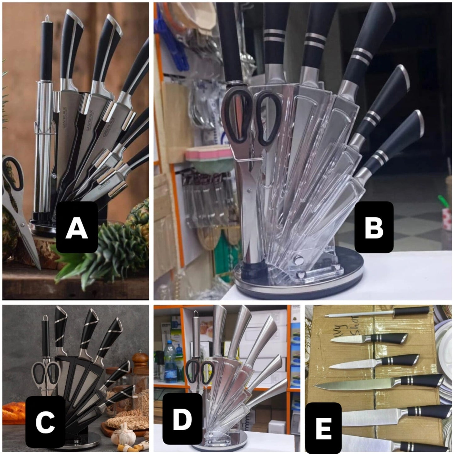 8-in-1 Stainless Steel Knife Set