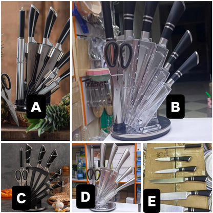 8-in-1 Stainless Steel Knife Set