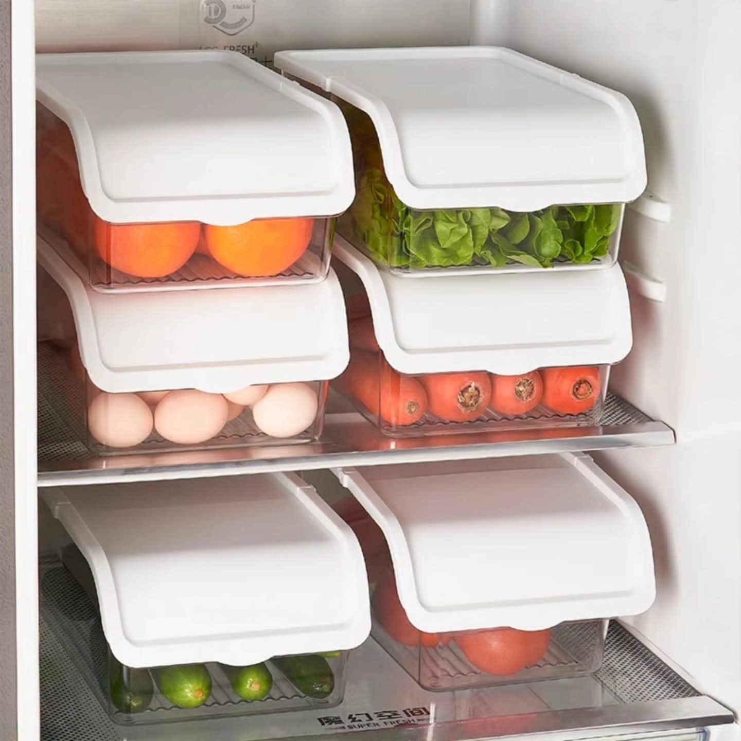 Acrylic Fridge Organizers with Lid