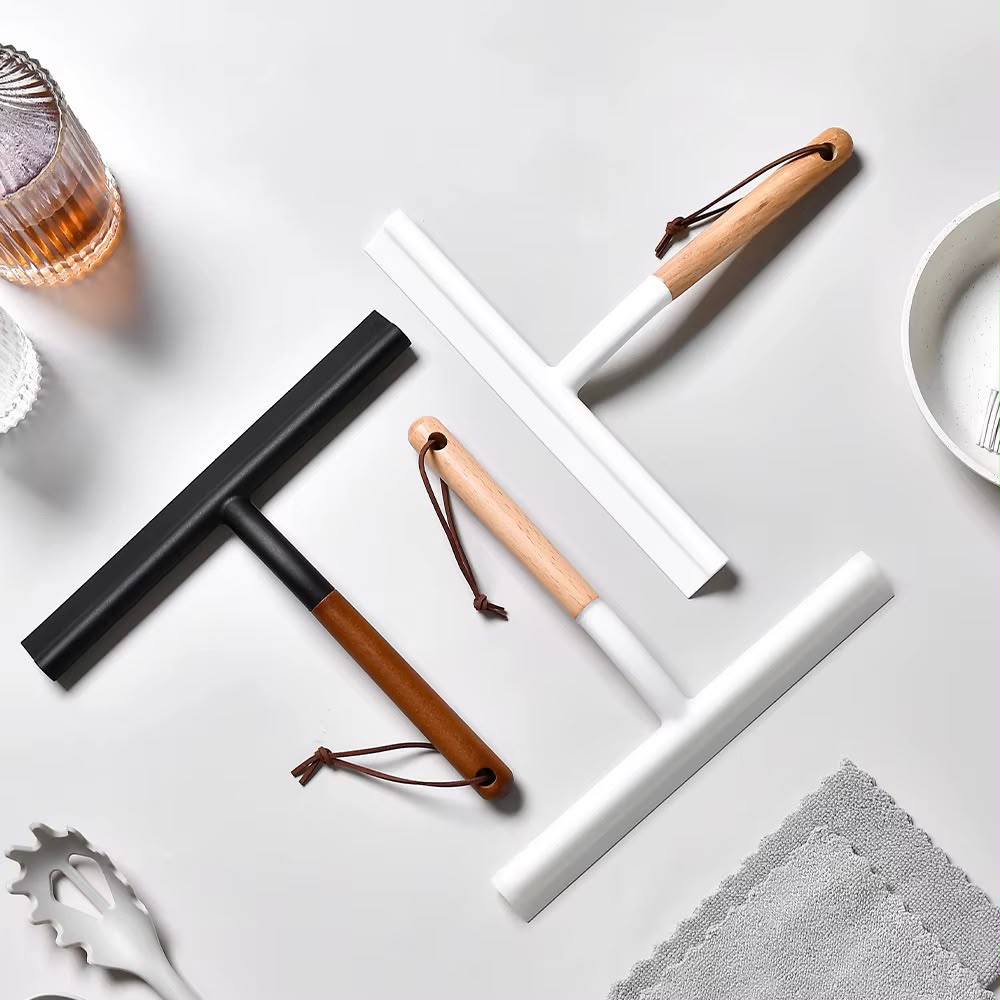 Window Squeegee With Wooden Handle