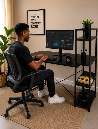 Workstation Desk with Shelves  Gha