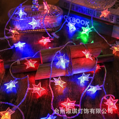10 Meter Christmas Multicolored Star-Shaped LED Fairy String Lights