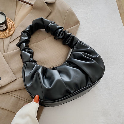 Ladies pleated hand bag shoulder bag