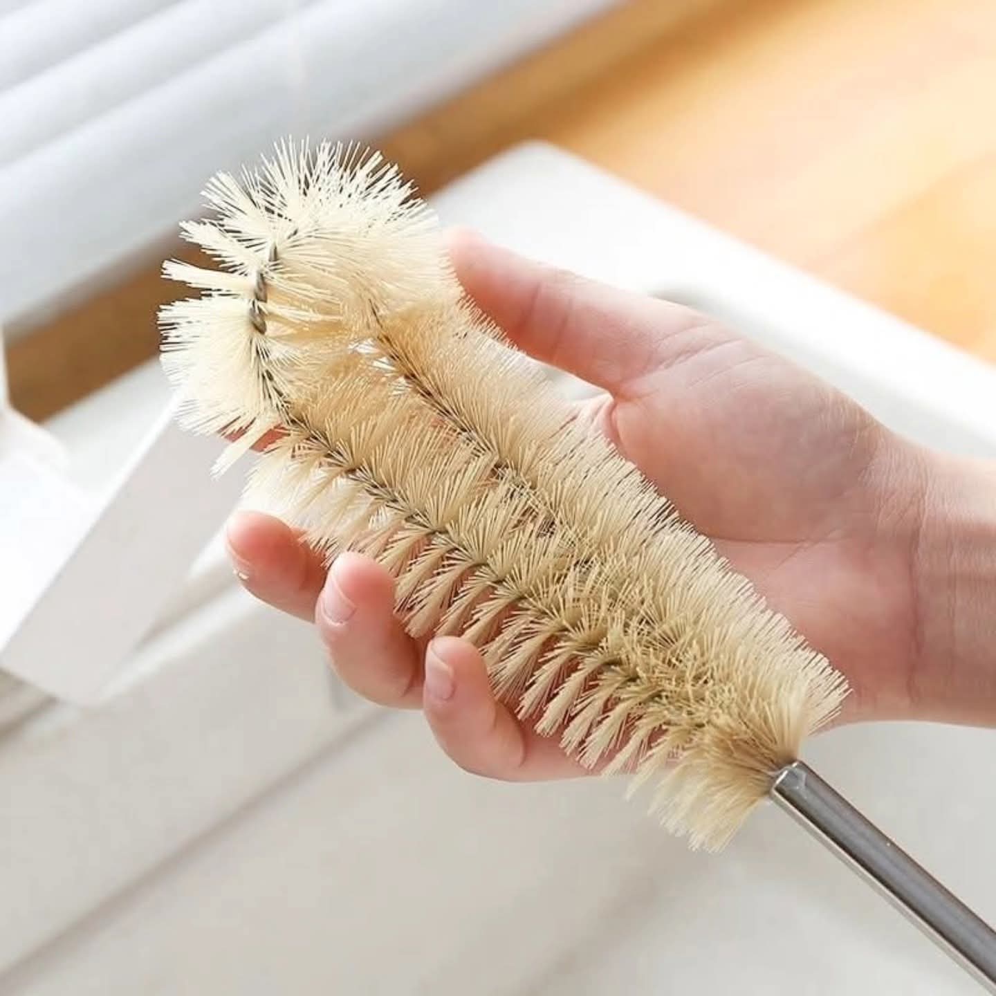 4pcs long wooden hand bottle Cleaning brushes
