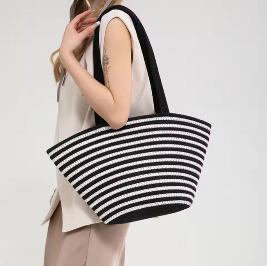 Woven summer tote bag