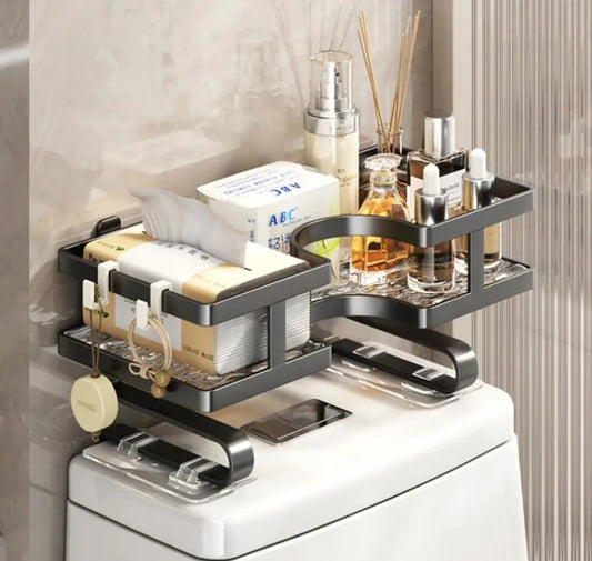 Over the toilet rack