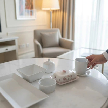 Ceramic Breakfast and Morning Meal Service Set