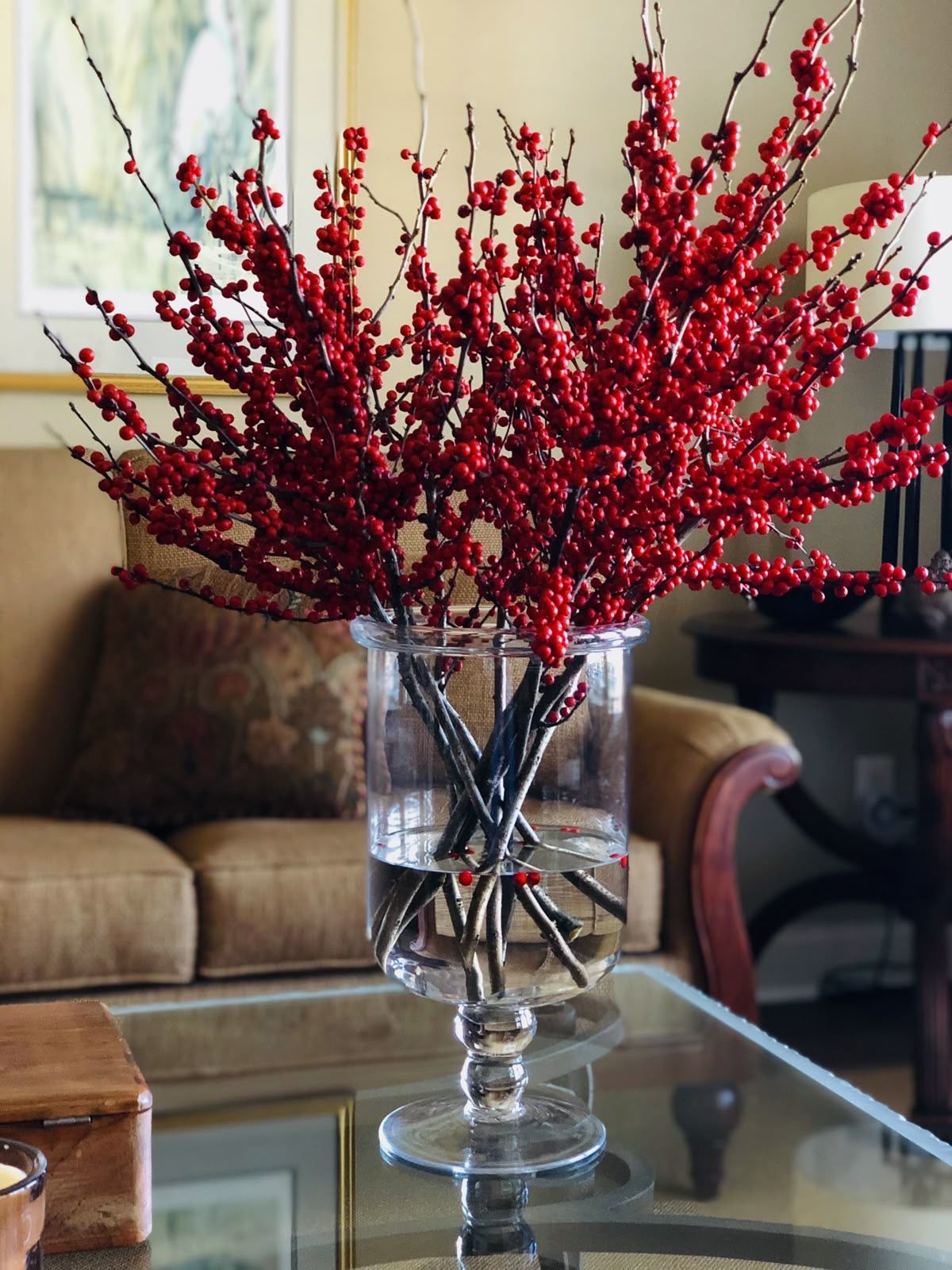 10pc Christmas  Red Berry  Branches