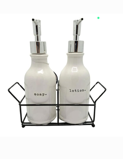 Soap and lotion dispenser set

✓ material:ceramic

✓ colours:white available