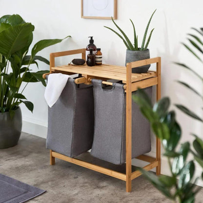 Bamboo laundry basket