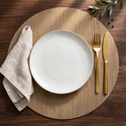 Metallic Bronze Effect Round Table Mats