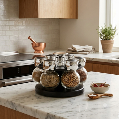 6Pcs Rotating Spice Rack