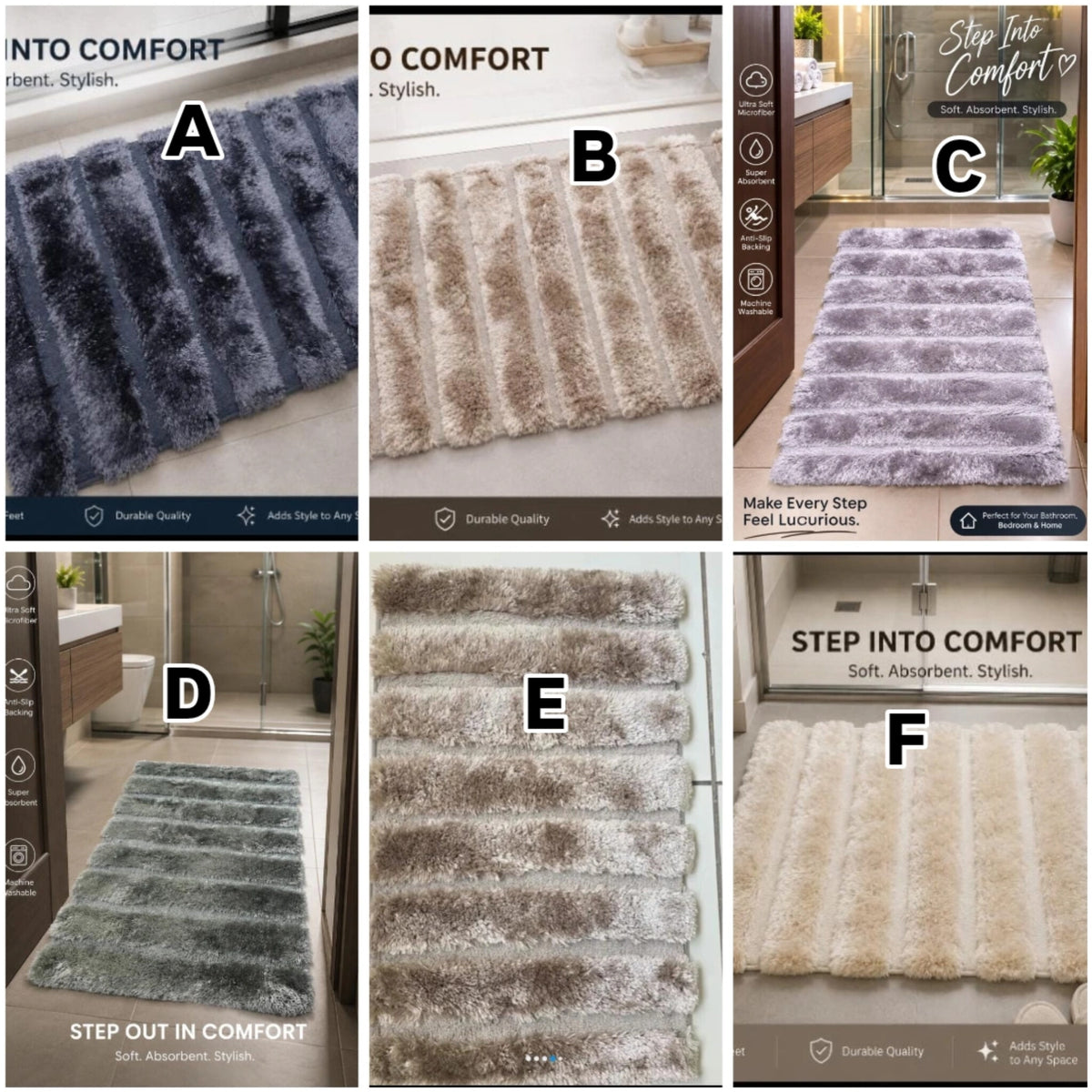Ultrasoft Microfiber Bathroom Mat