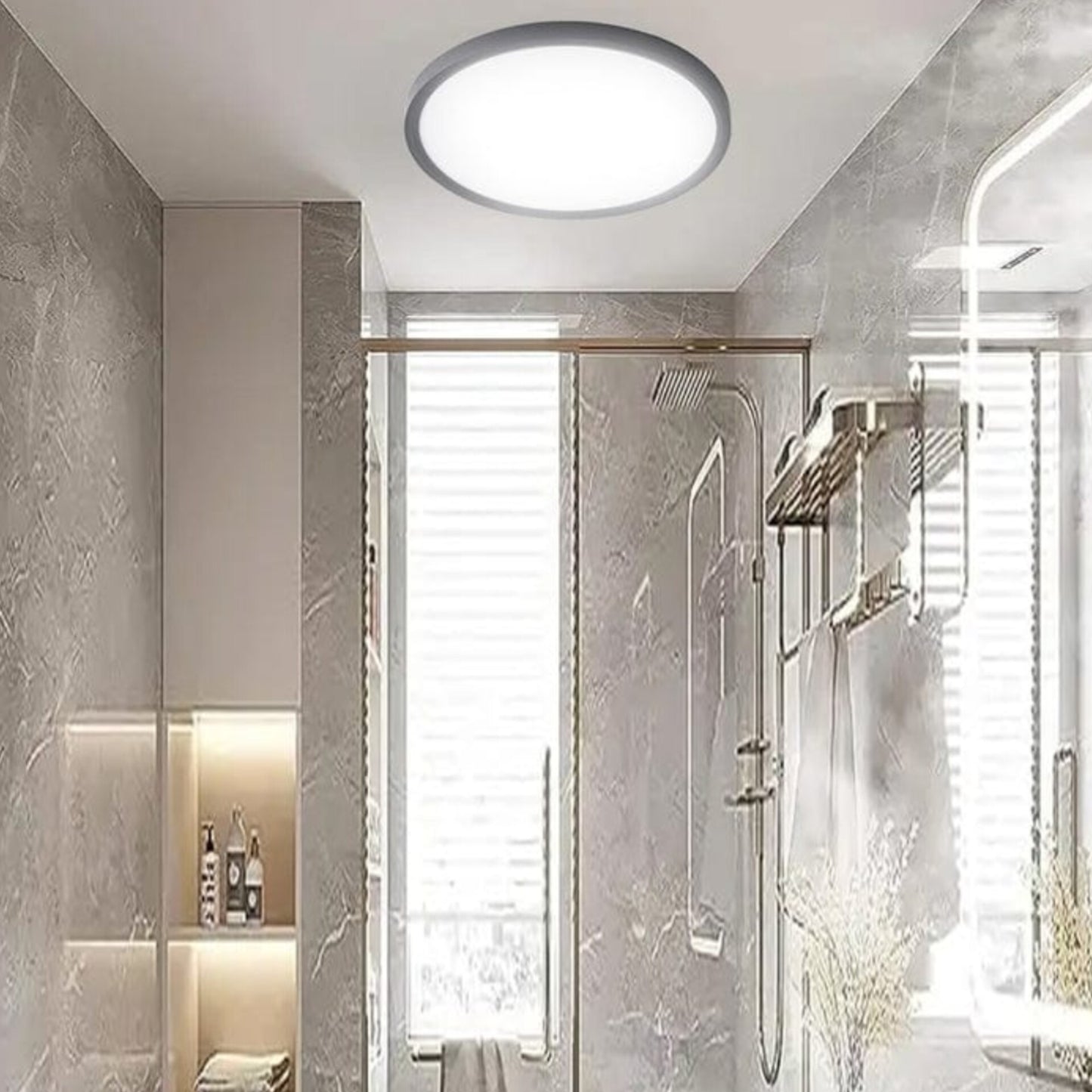  Circular ceiling lighting fixture.