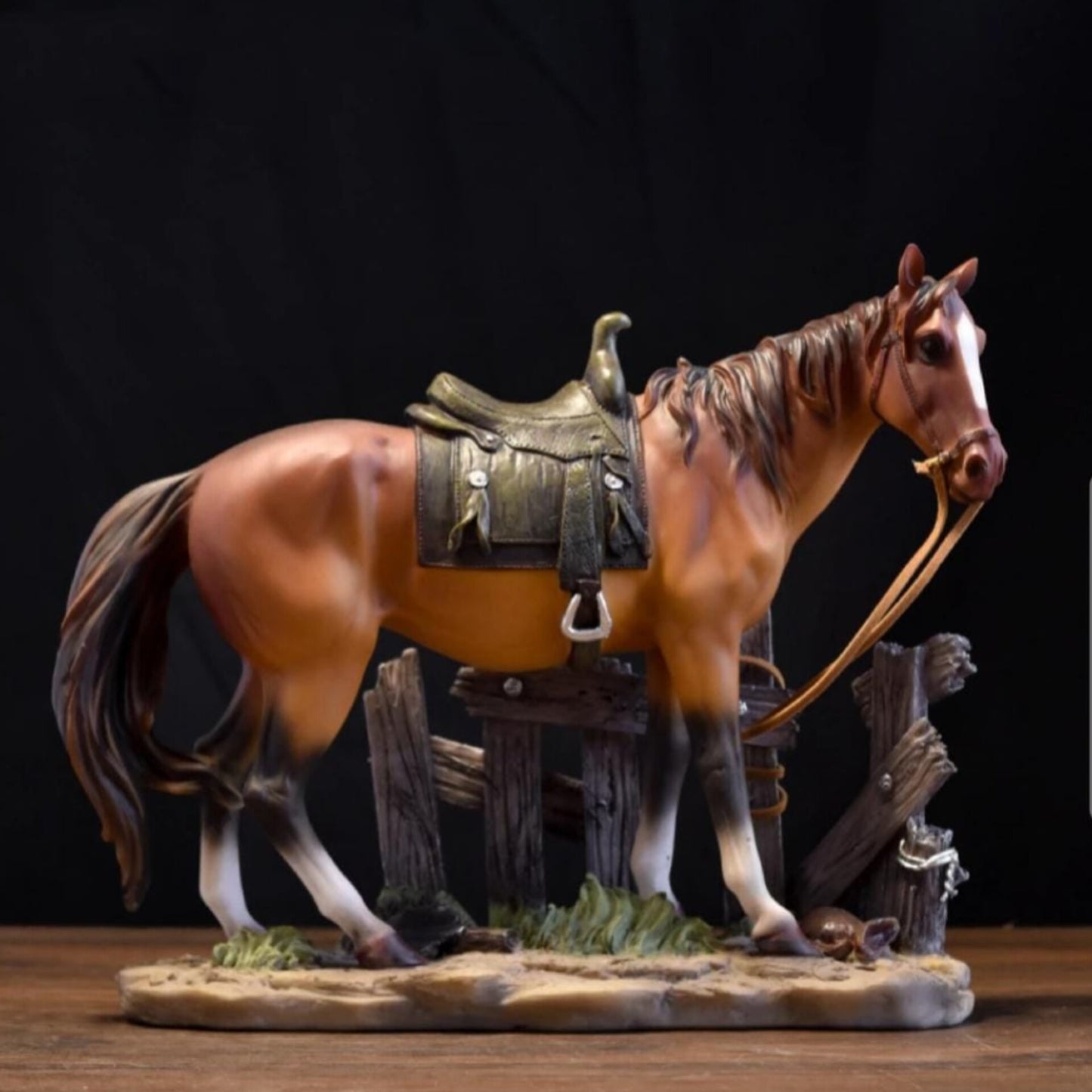 Rustic Farm Style Brown Decorative Horse Figurine