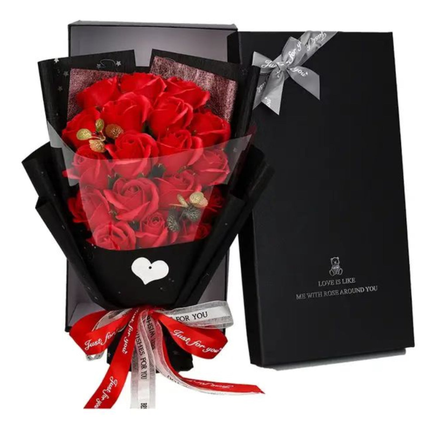 Artificial Flower Rose Bouquet Gift Box