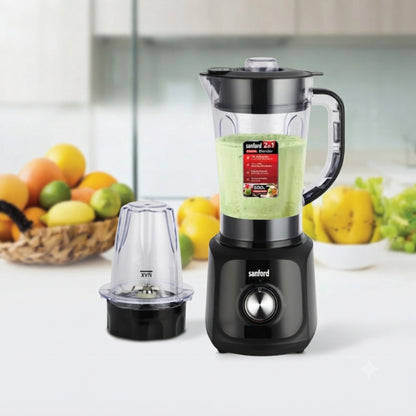 Sanford Blender Grinder 2 In 1 With 600W Motor and Stainless Steel Blades - SF6839BR