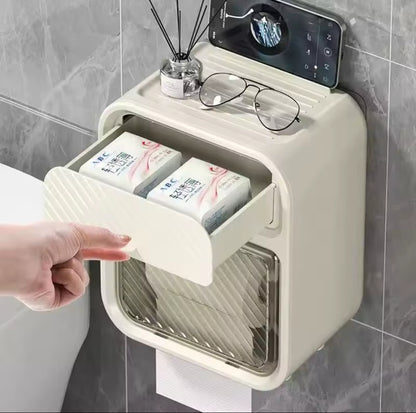 Wall Mounted Tissue Box with Drawer