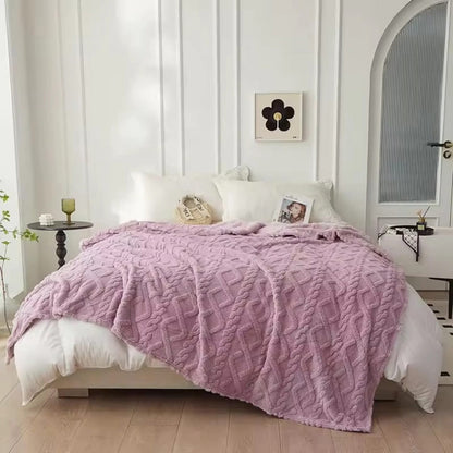 Monolayer winter throw blanket/, fleece blankets