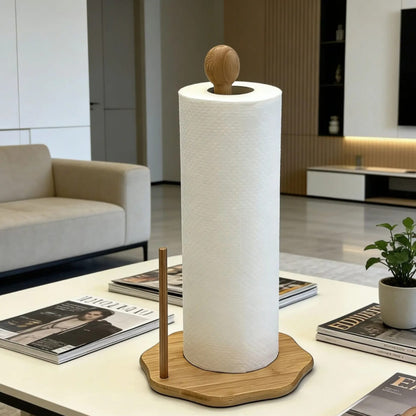 Bamboo Paper Towel Holder