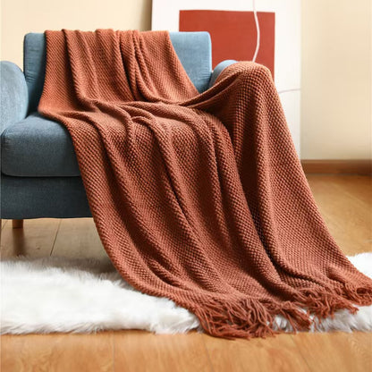 Knitted fleece blankets