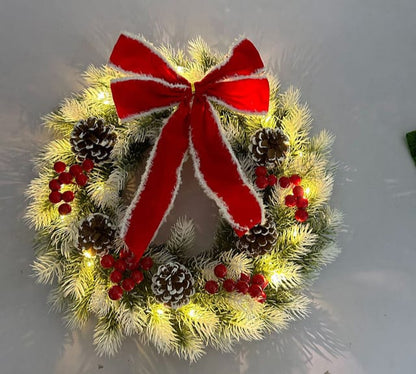 Prelit christmas door wreath