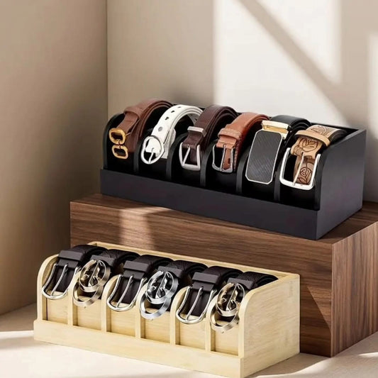 Bamboo belt organizer