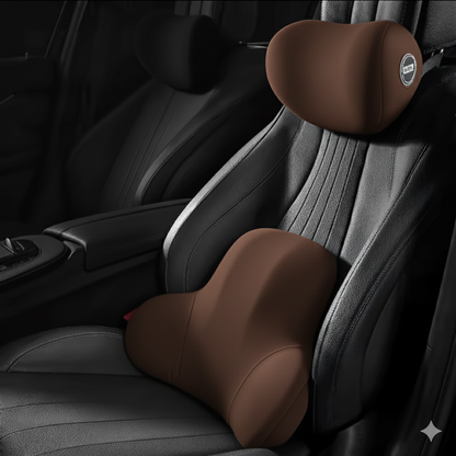 Memory Foam Car Headrest and Lumbar Support Set