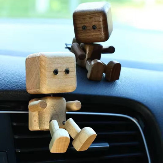 Wooden Character Car Essential Oil Diffuser with Free 5ml Fragrance Gha