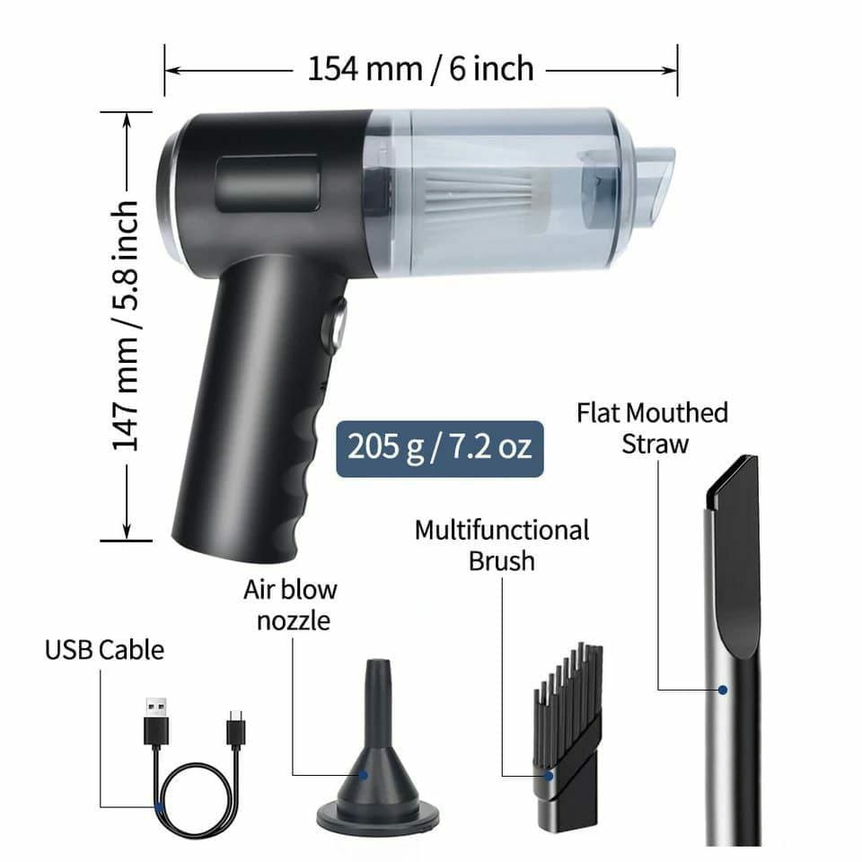 3 in 1 wireless car vacuum cleaner